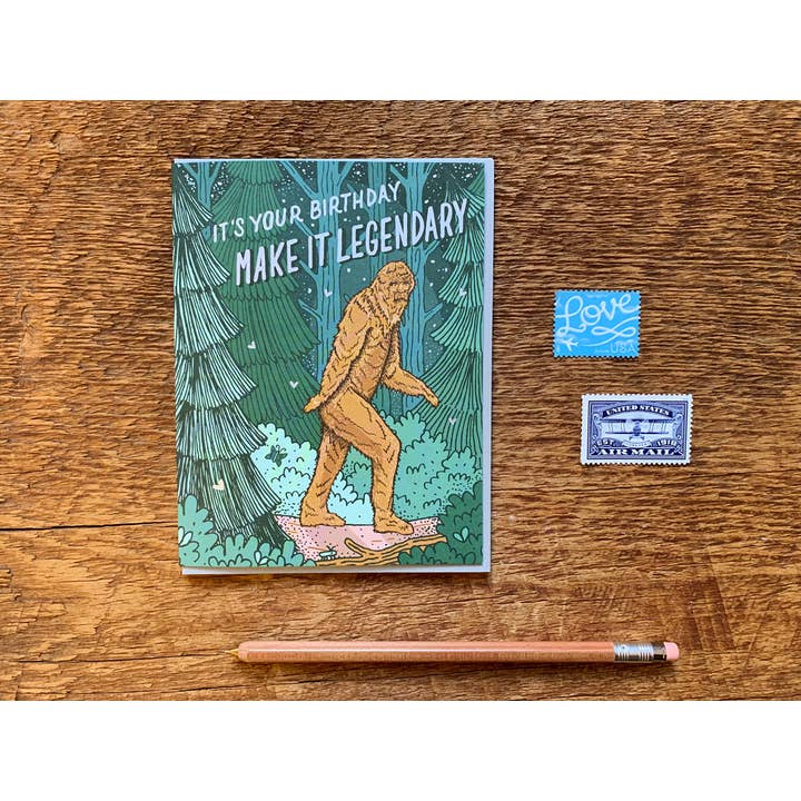 Noteworthy Paper & Press - Wholesale Birthday Card - Bigfoot Birthday Card