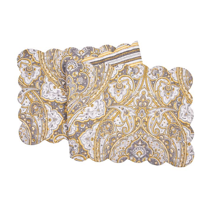 Shay Damask Table Runner for wholesale by C&F Home