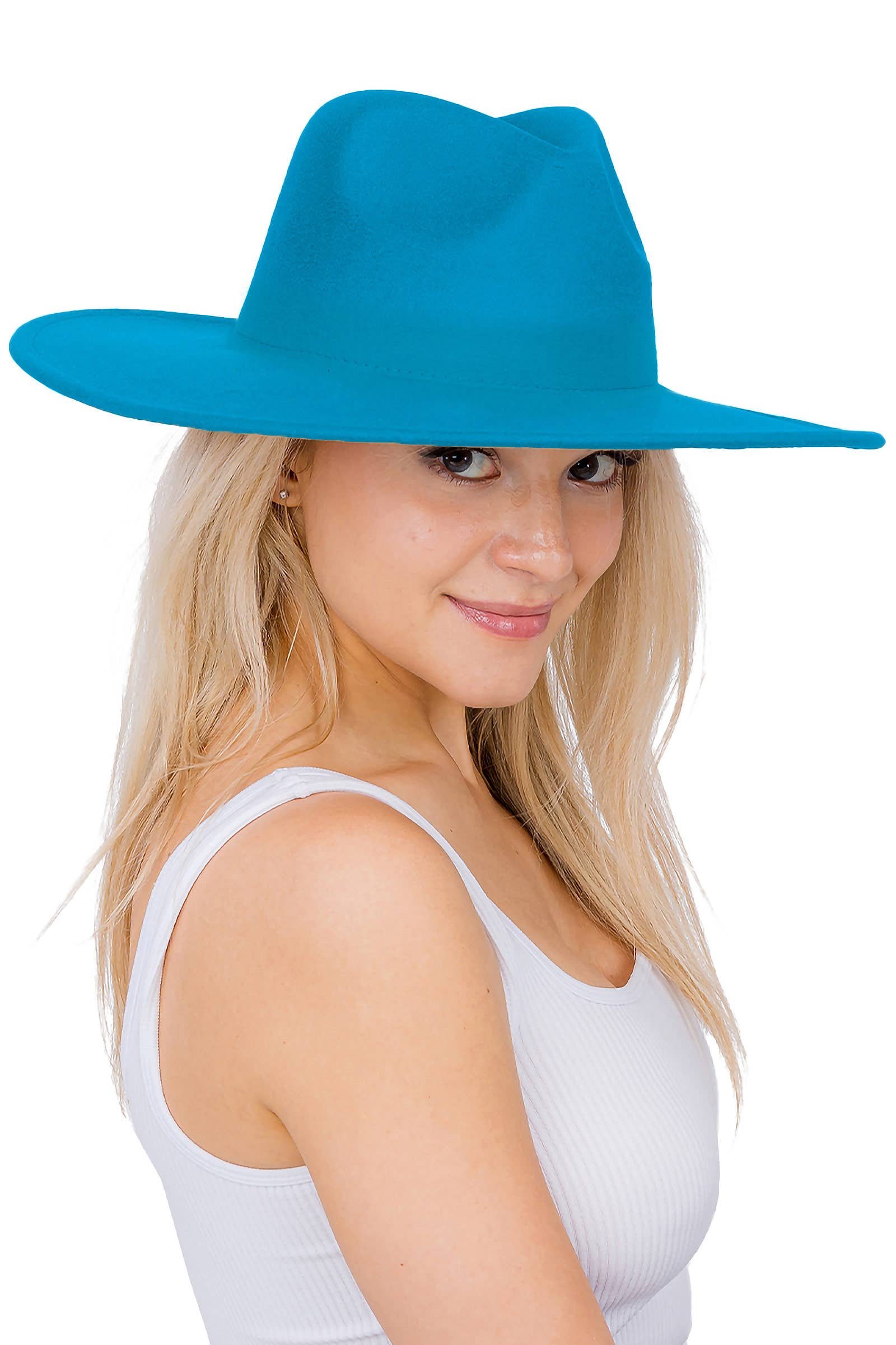 Cap Zone – Fedora - Mulher por atacado – Chapéu Rancher Cap Zone com Aba Larga, Reta e Lisa16