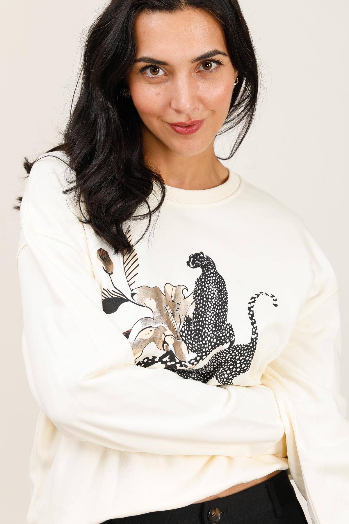 Attrait Paris – Großhandel Sweatshirt mit Grafikdruck – Damen – Rundhals-Sweatshirt, floral6