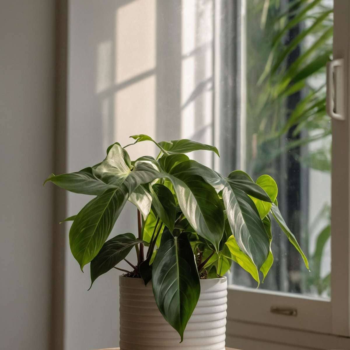 Oasis of Life - Wholesale Live plant - Philodendron Tree Friend – Philodendron 'Florida Green' – Tropical climbing plant with red stems & unique leaves – Air-purifying & easy to care for – For indoor spaces & partial shade – Height 20–30cm – Ø12cm2