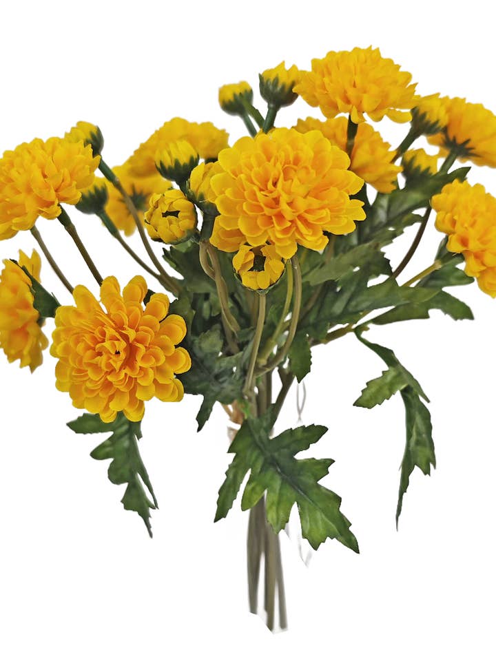 WILD MUM BUNDLE, 10", YELLOW, for wholesale by Select Artificials, Inc.