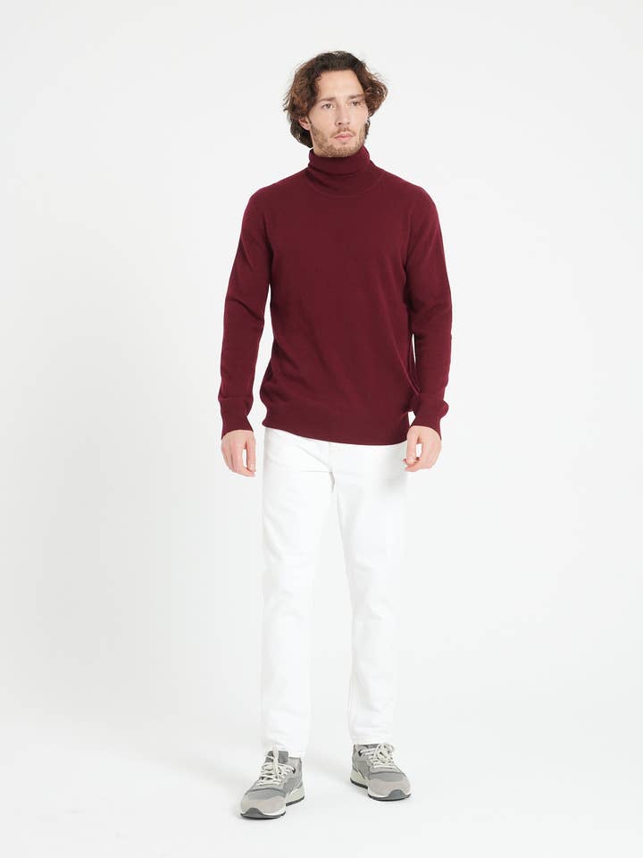 Maglione dolcevita da uomo in cashmere LUKE 3 per la vendita all'ingrosso da parte di STUDIO CASHMERE8