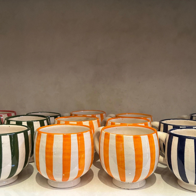 High crafty – Caneca por atacado – Chávenas de Cerâmica Marroquina Feitas à Mão – Café Artesanal Multicolorido1
