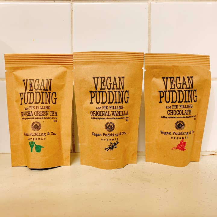 Vegan Pudding & Co. – Engroshandel Buddinger – Variety Pack af vegansk budding pulver mix