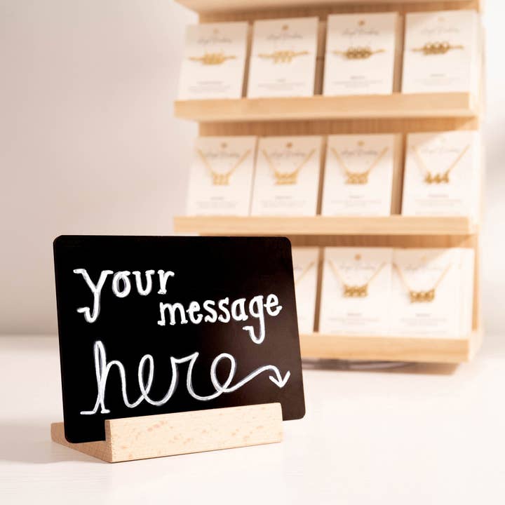 WJW - Wholesale Chalkboard - Mini Chalk Board Sign Display with Marker & Eraser1