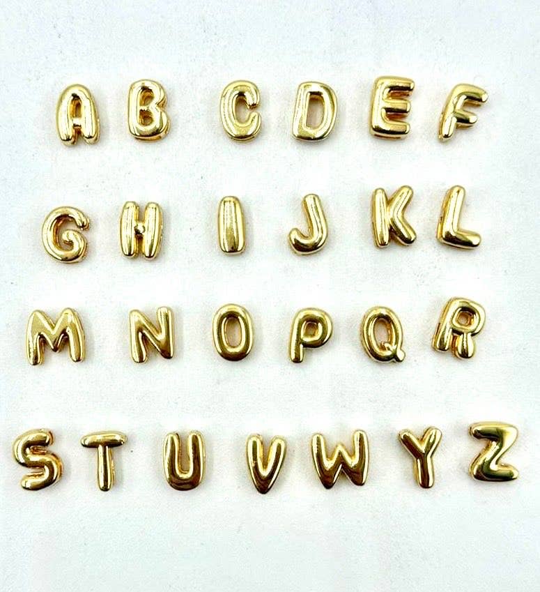 The Classy Cloth WS - Vendita all'ingrosso Collana con ciondolo/pendaglio - Collana con Nome in Lettere Bubble PERSONALIZZATA - Solo Lettere in Oro RTS2