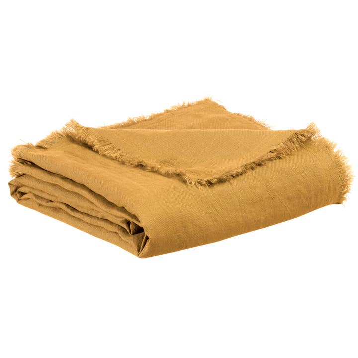 Manta Zeff Nomade Ochre 130 X 180 por atacado de Maison Vivaraise & La Cerise sur le Gâteau