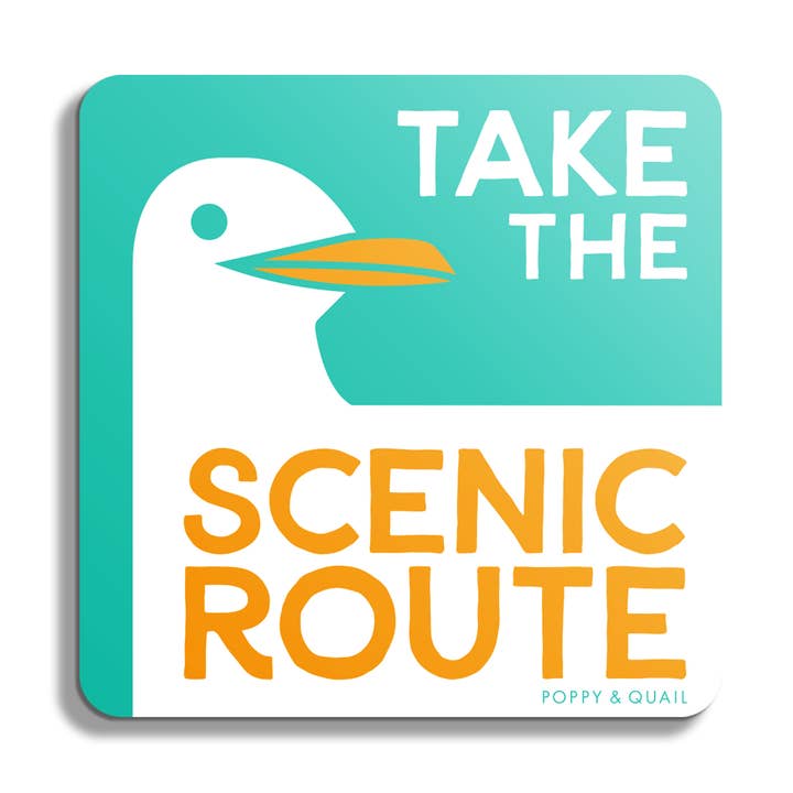 Adesivo Gaivota "Take the Scenic Route" por atacado de Poppy & Quail