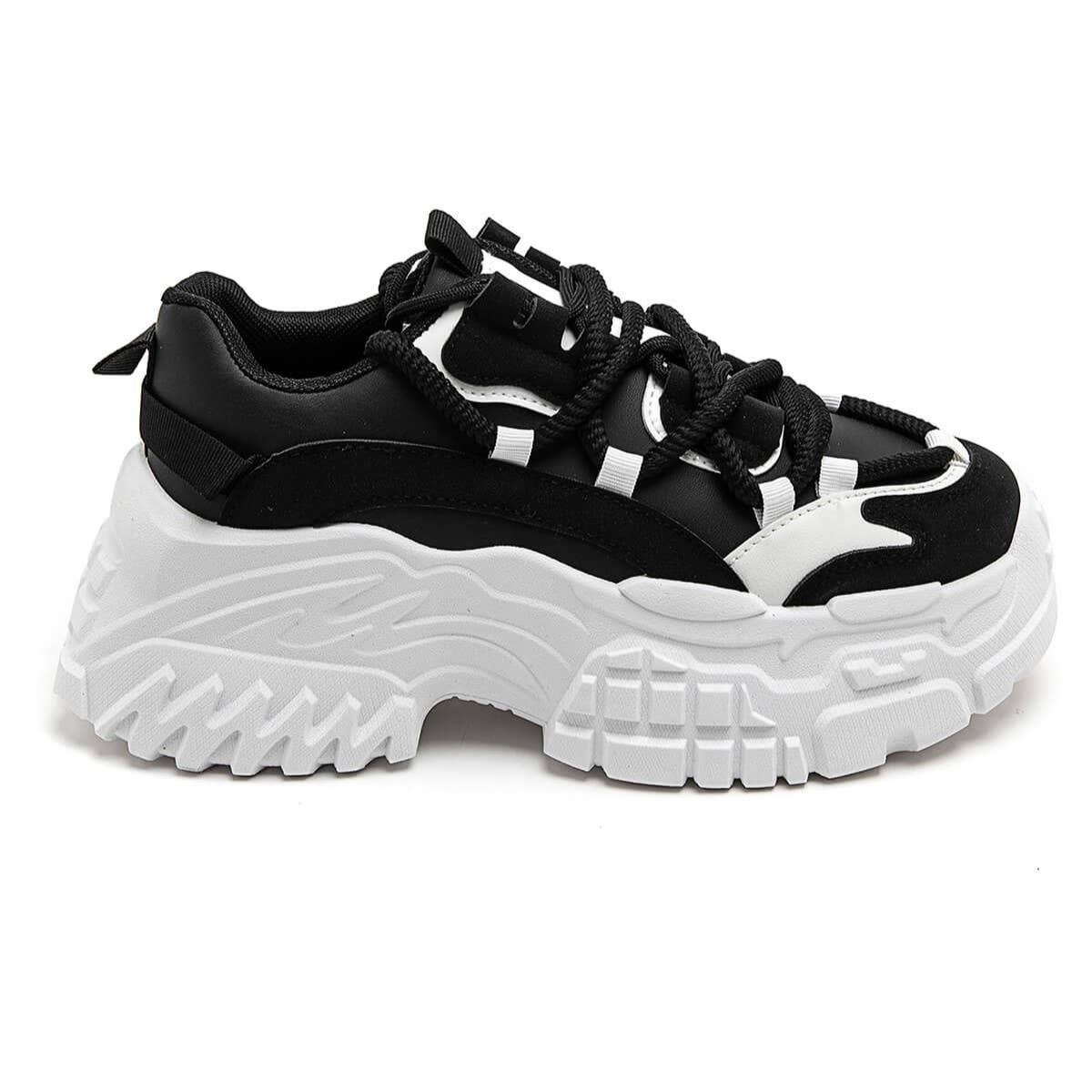 No Doubt Shoes - Wholesale Lifestyle Sneakers - Women's - WOMEN'S CHUNKY TRENDY SOLE LACE UP SNEAKERS1