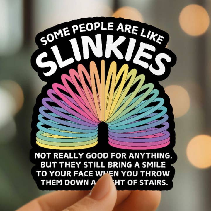 Lustig, manche Leute sind wie Slinkys Vinyl-Aufkleber für den Großhandel von Mystical Monkey Toes