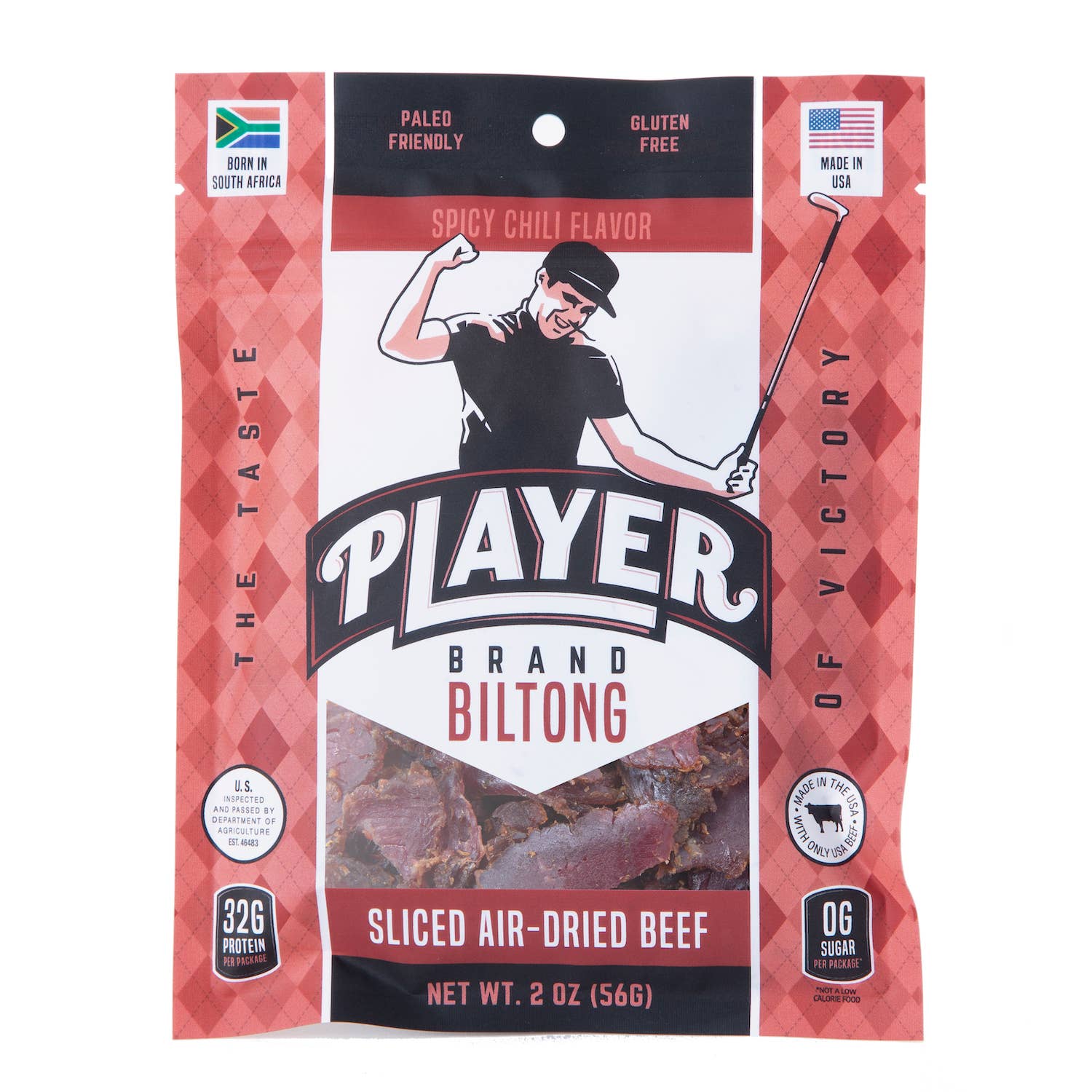 Player Brand Biltong - Wholesale Jerky - Player Brand Spicy Chili Biltong0