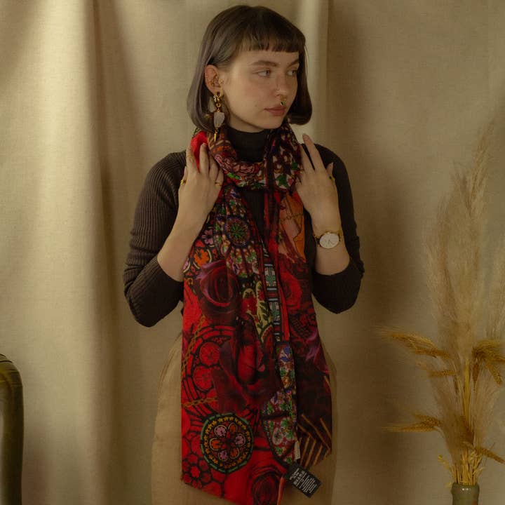 BROKANTE - Wholesale Scarf - Women's - Large cashmere scarf MARIA ONYX2