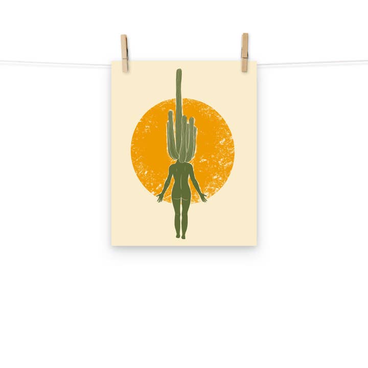 Desert Saguaro Cactus Botanical Museum-matt tryck för wholesale av June Bunch Studio