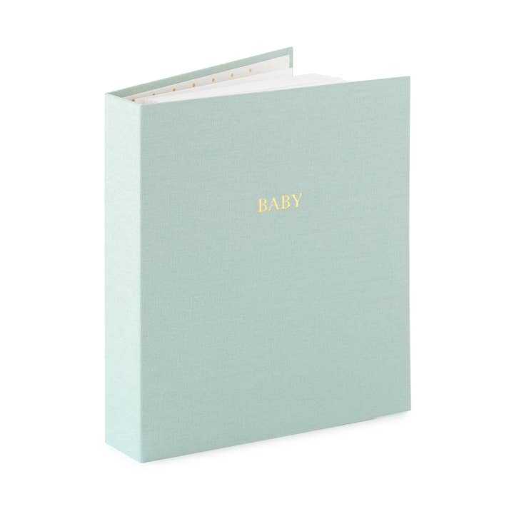 Baby Book, Mist Green for wholesale by Sugar Paper
