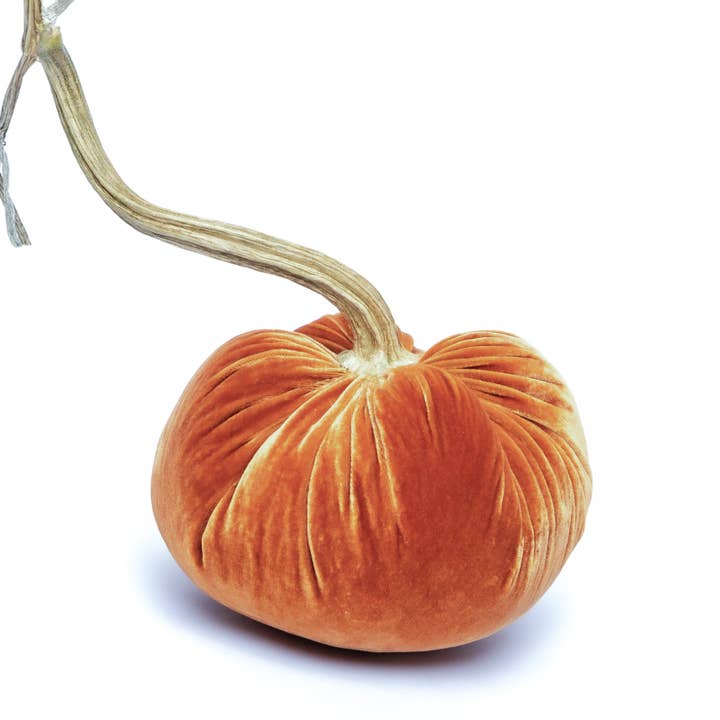Hot Skwash - Wholesale Decorative Tabletop Object - Persimmon Silk Velvet Pumpkin2