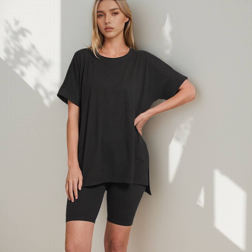 42POPS – wholesale Mjukisset – Dam – .Mikrofibertopp & Bikershorts 2-delat set41