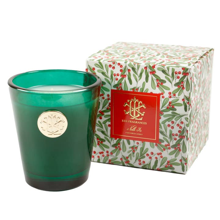 LUX FRAGRANCES - Wholesale Jar/Filled Candle - Noble Fir 8 oz Designer Box Candle MIN 6