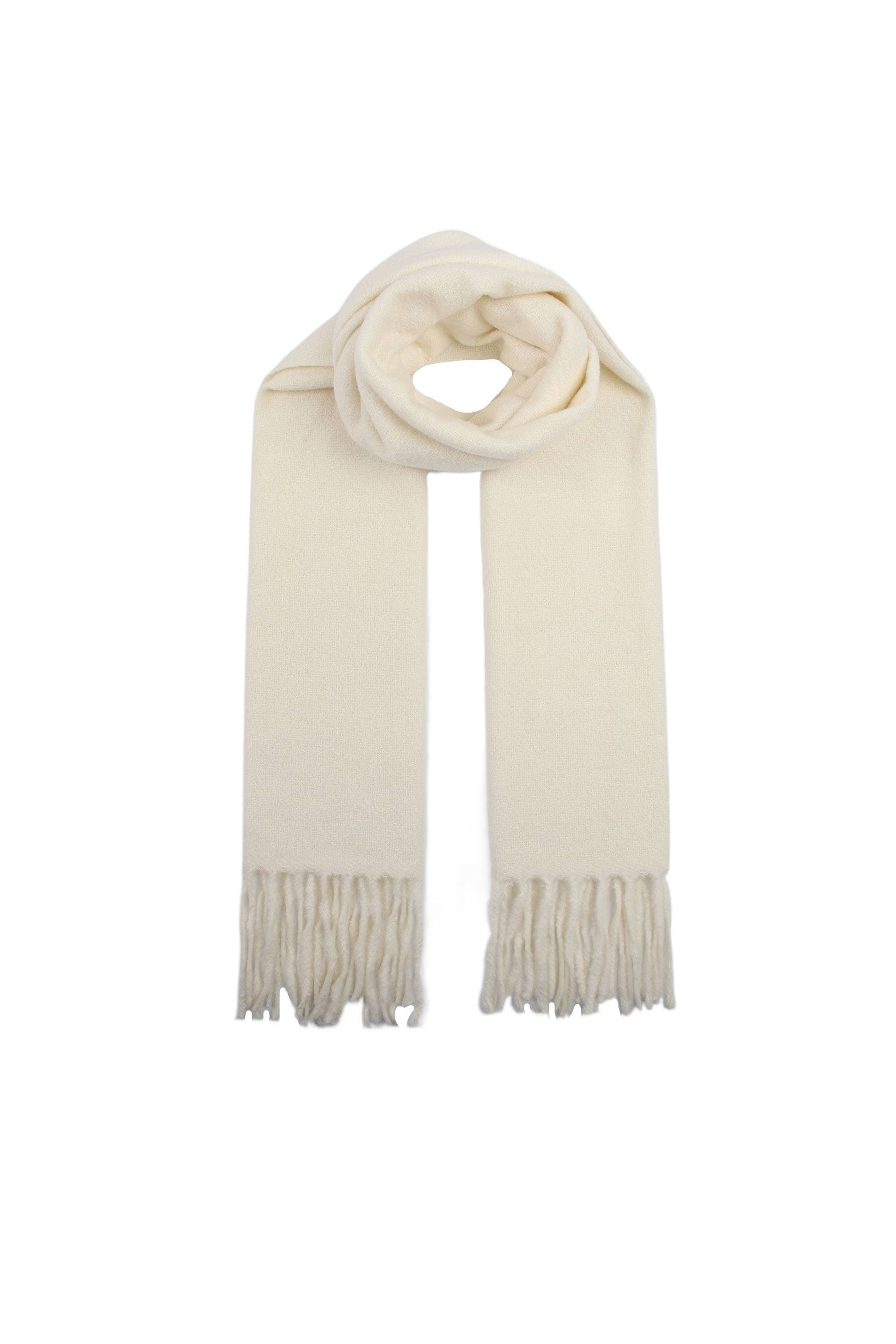 PHANIE MODE - Wholesale Scarf - Women's - E-09355 Women's plain scarf with fringes – Soft & elegant14