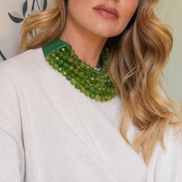 anbfashion - Wholesale Bib Necklace - CHUNKY BEADED LAYERED NECKLACE JKN-140