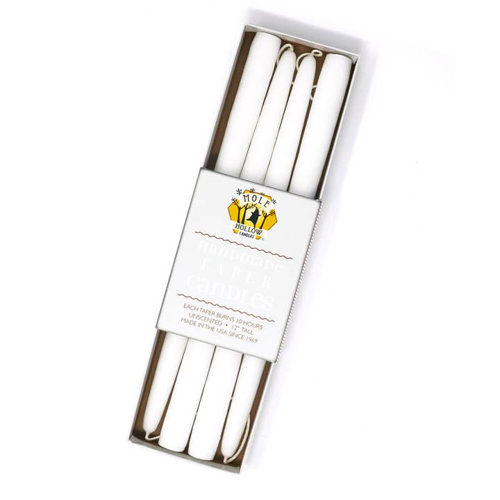 Mole Hollow Candles - Wholesale Tapered Candle/Candlestick - 12" Taper Candle Sets - Choose from 39 colors!