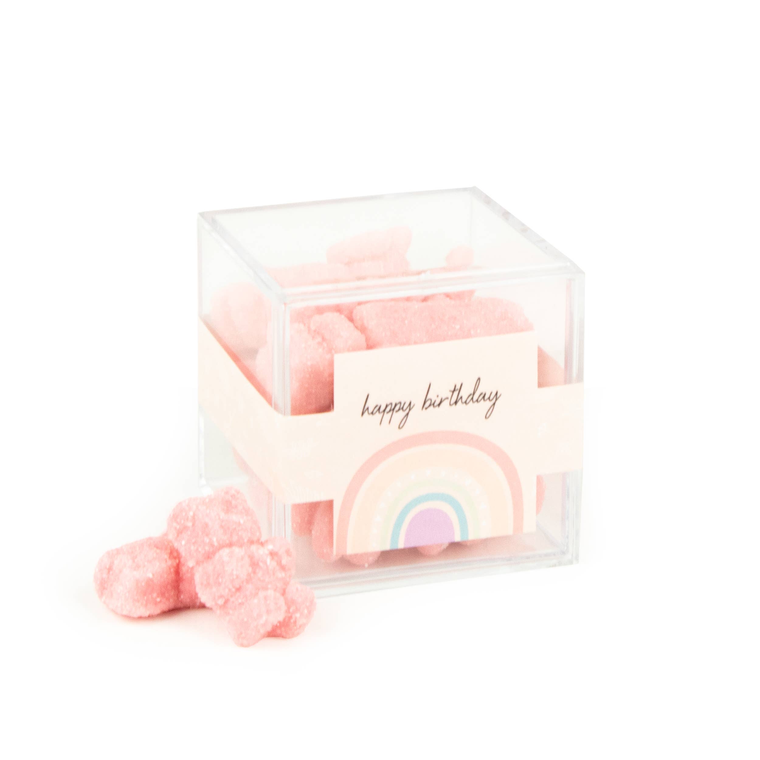 Just Candy - Wholesale Gummy - Happy Birthday Rainbow Just Candy® Favor Cube - Gummy Bears0