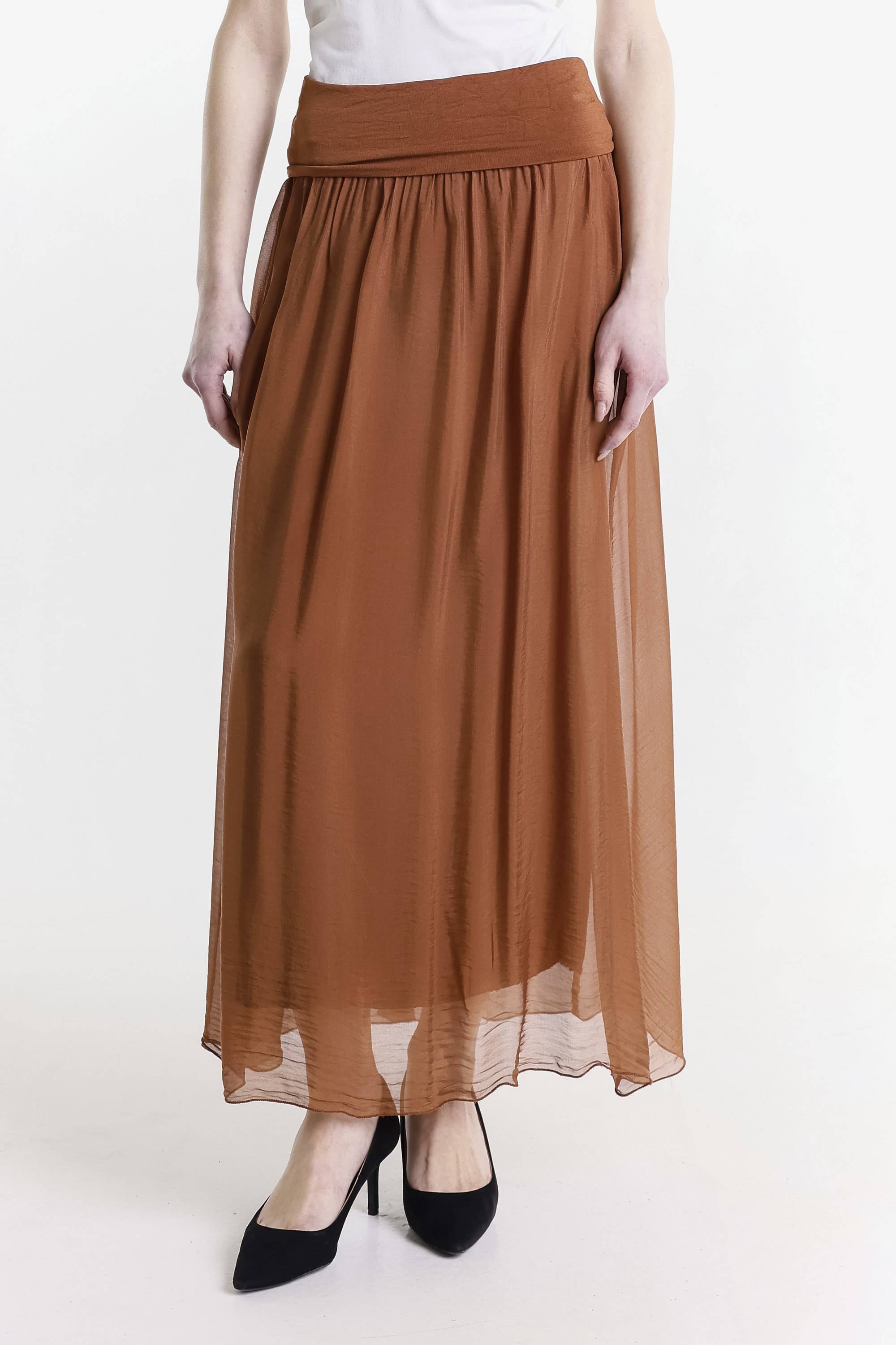 TINA Stephens Italy/Tees By Tina - Vendita all'ingrosso Gonna - Donna - Gonna in vita pieghevole in seta Brenda (SL204)23