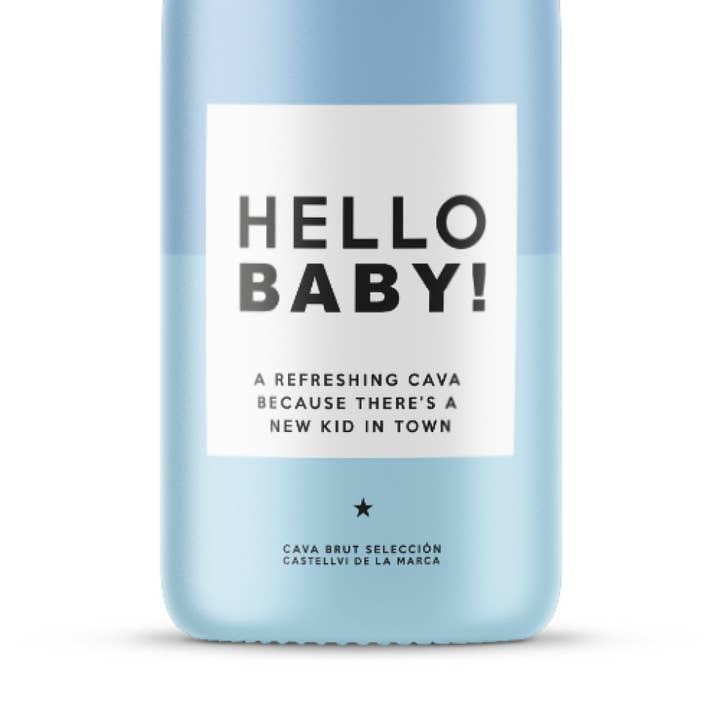 MessageBottle - Wholesale Non-Alcoholic Spirits/Wine/Beer - MessageBottle - Hello Baby! Blue Alcohol-free2