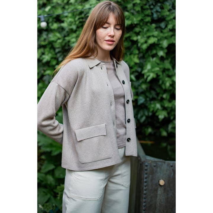 Camisa de Trabalho de Algodão Médio para Mulheres por atacado de Paul James Knitwear