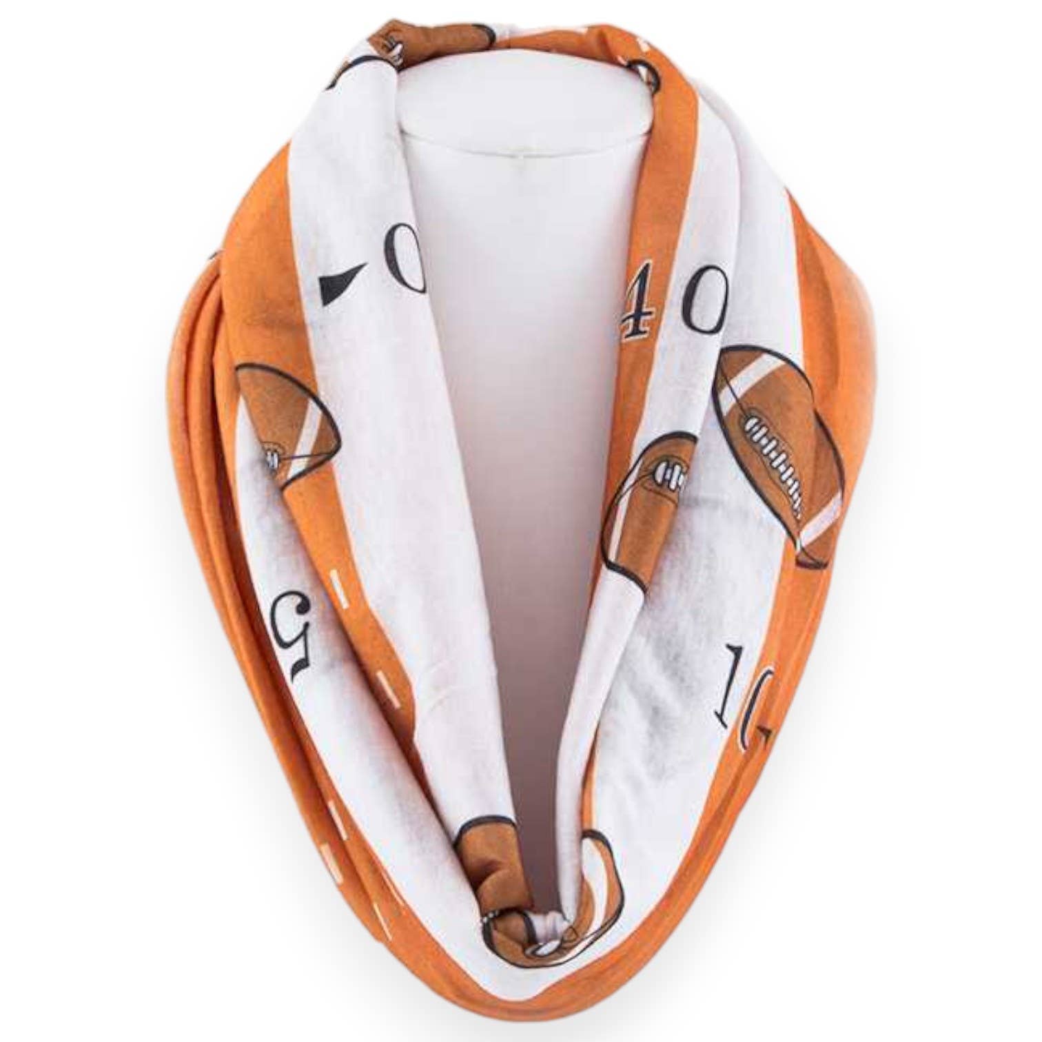 LA Jewelry Plaza - Wholesale Scarf - Women's - Football Printed Fashion Infinity Scarf1