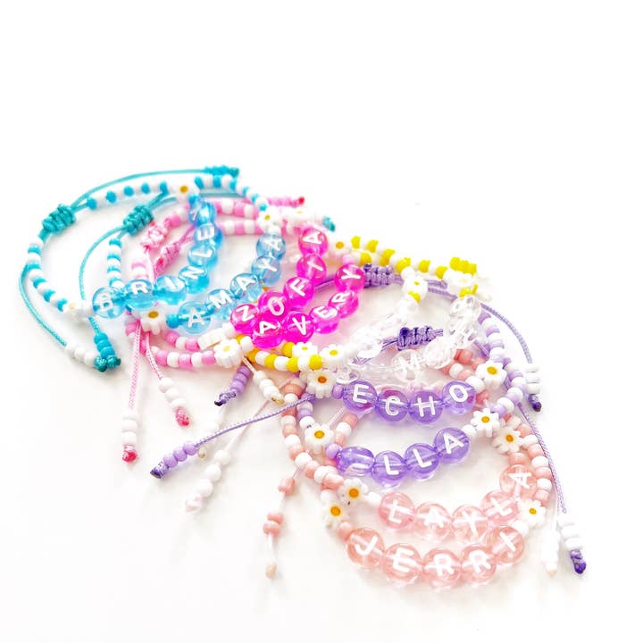 Daisy Adjustable Cord Bracelet for wholesale by cutieCHEWS