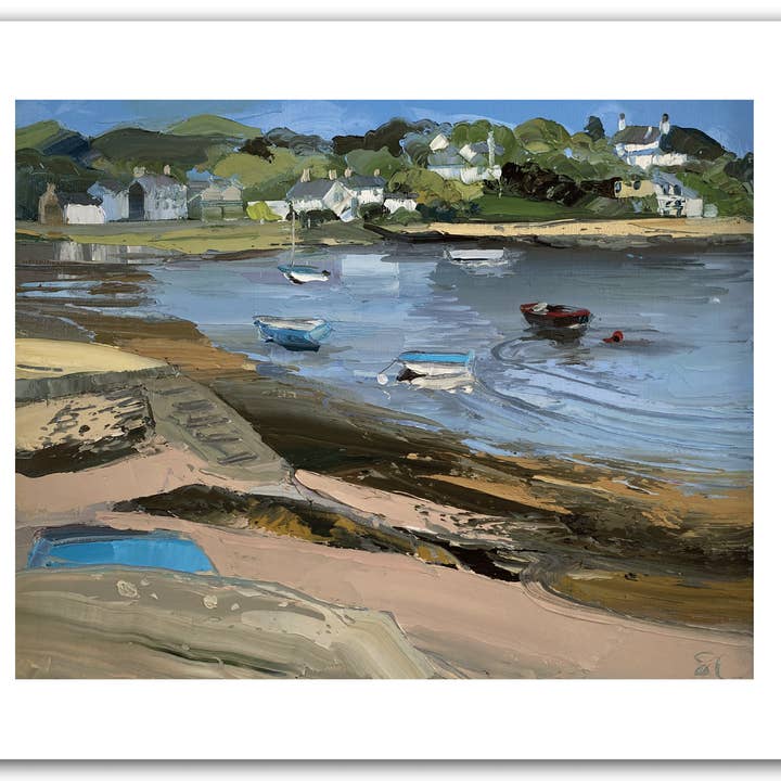 NC424 The Harbour, Borth y Gest - Sarah Carvell for wholesale by Cardiau Nico Cards