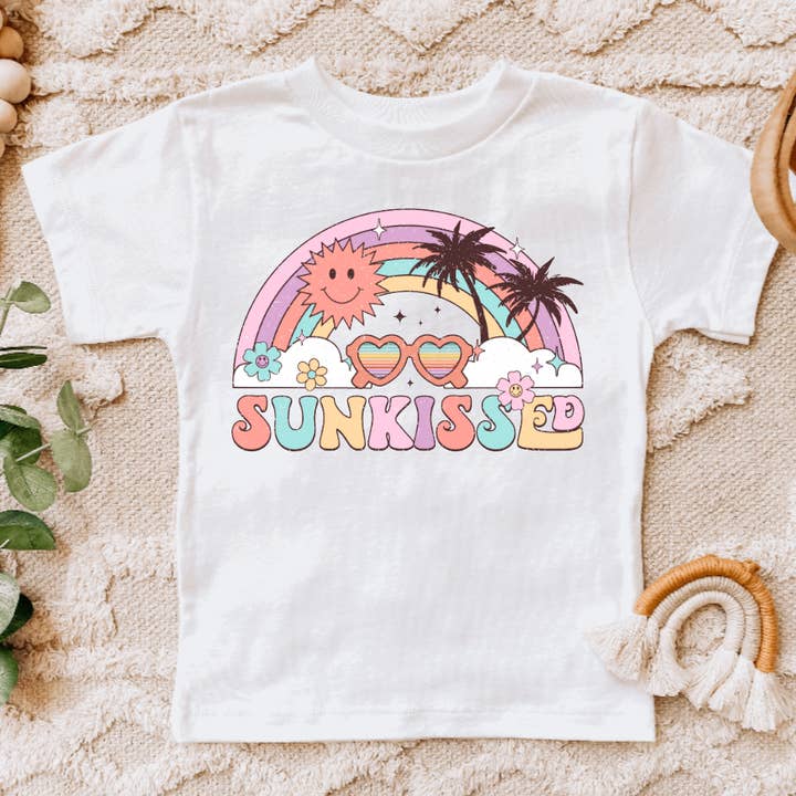 Sunkissed Summer Kids Tee Shirt, Pastel Rainbow T-Shirt for wholesale by AvaryMaeInspirations