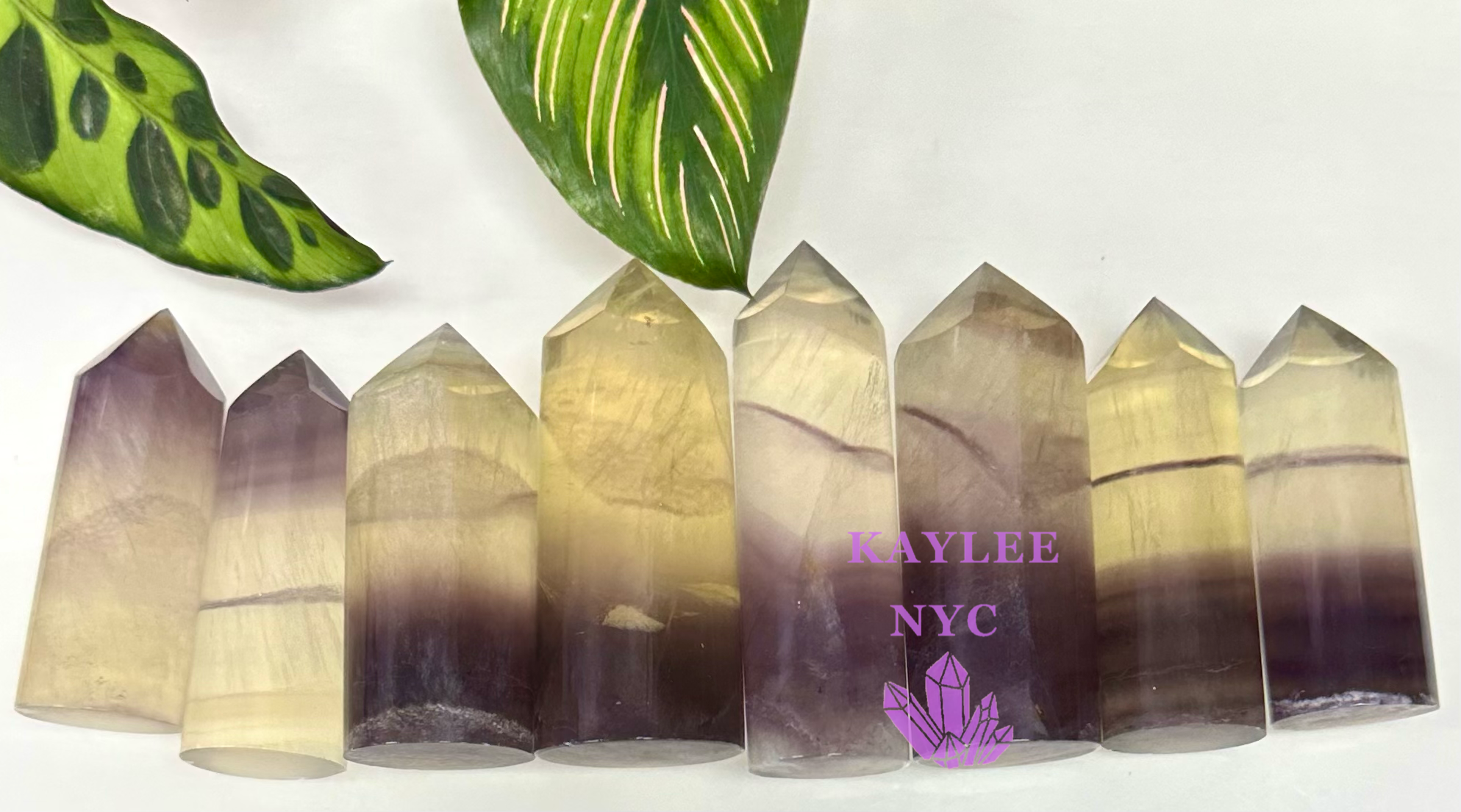 KayleeNYC - Wholesale Spiritual Stone/Crystal - 2 Lbs Natural Fluorite Cylinders Tower3
