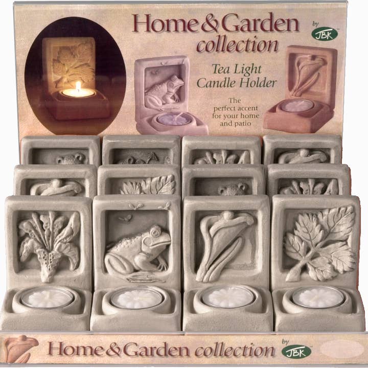 Portavelas con respaldo en relieve - Prepack - Blanco envejecido para venta al por mayor de JBK Pottery