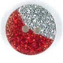 NEMARK - Wholesale Sewing Button/Snap - SILVER GLITTER EFFECT BUTTON 2 HOLES1