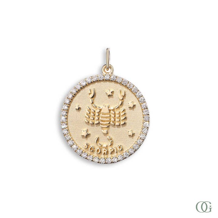 Pièce de diamant Signe du zodiaque Scorpion pour la vente par Orchid Gems Fine Jewelry