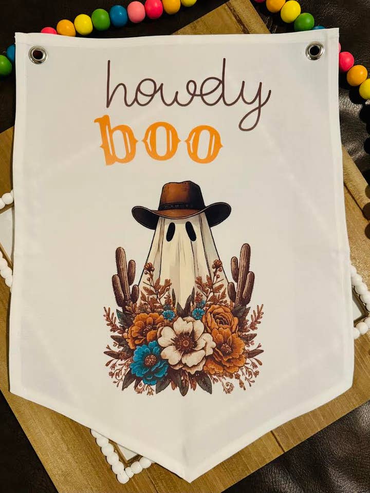 Gagliardetto in tela Howdy Boo per la vendita all'ingrosso da parte di Buck Wild Hacienda