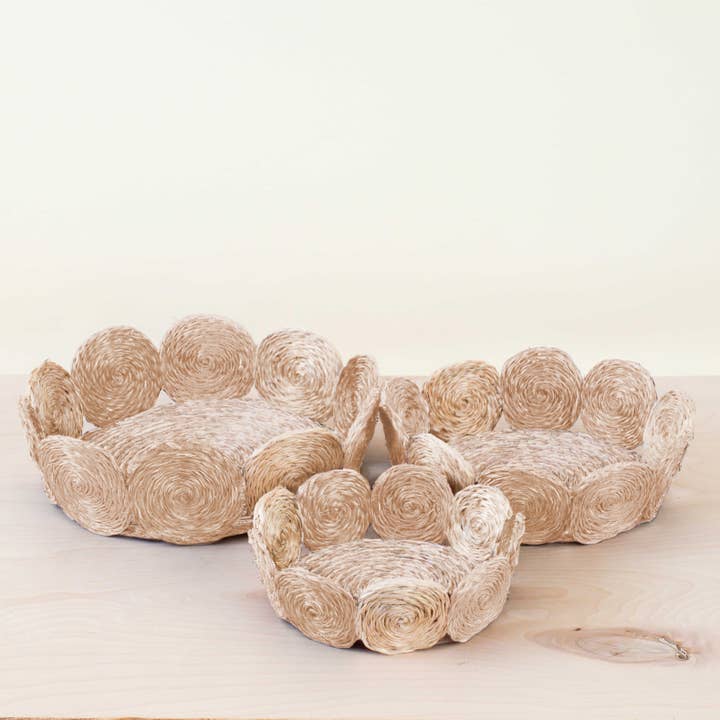 Corbeille à fruits tissée naturelle - Panier de rangement, lot de 3 | LIKH pour la vente par LIKHÂ