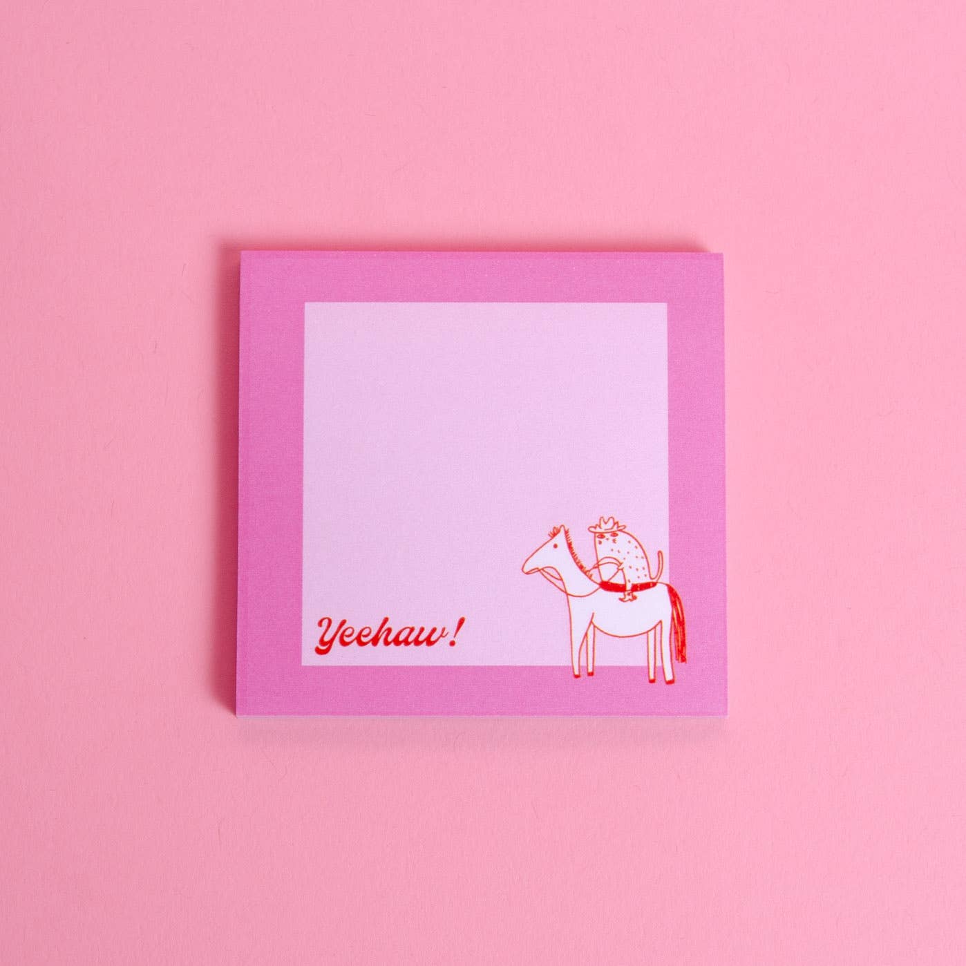 Yikes Design - Wholesale Sticky Notes - "Yeehaw" Cowboy Cat Sticky Notes Memo Pad 3x3"4