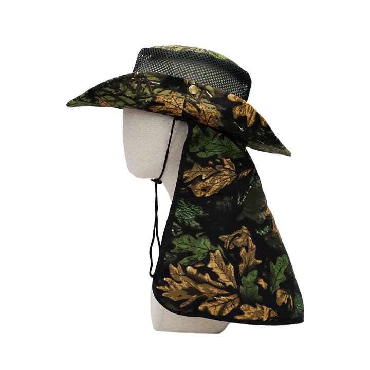 Cap Zone – Großhandel Kreissäge-Hut – Damen – Forest Hunt Fischerhut „Boonie“ aus Netzstoff in Camouflage-Optik