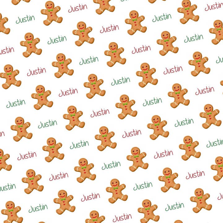 Papel de regalo personalizado Gingerbread Boy para venta al por mayor de Potter's Printing
