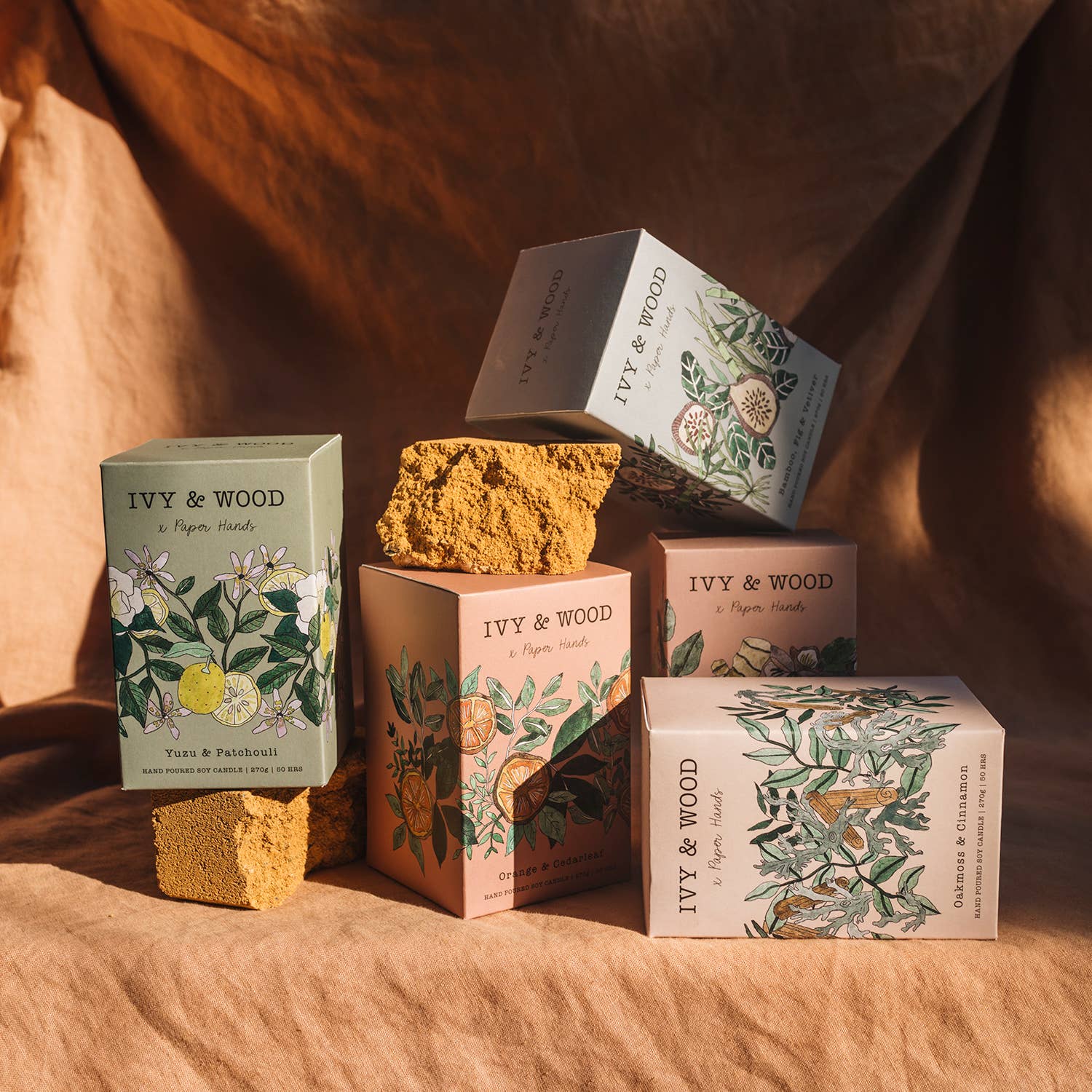Ivy & Wood – wholesale Jar/filled candle – Botanical Candle Starter Pack (15 Soy Candles + Testers)1