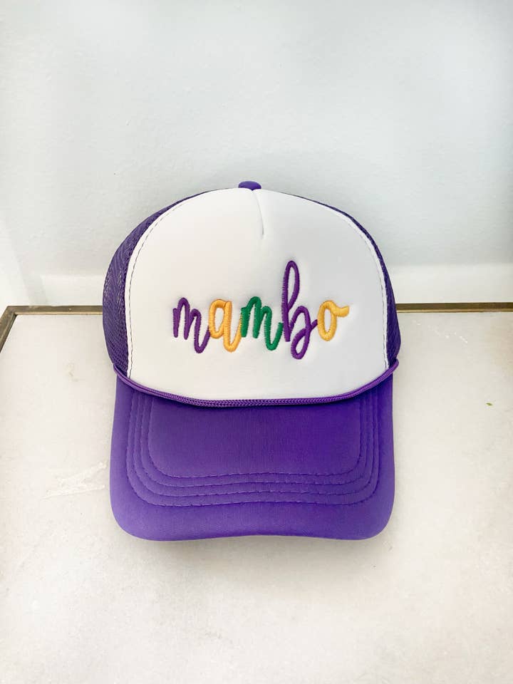 Cappello da camionista Mardi Gras Mambo per la vendita all'ingrosso da parte di Valois Designs