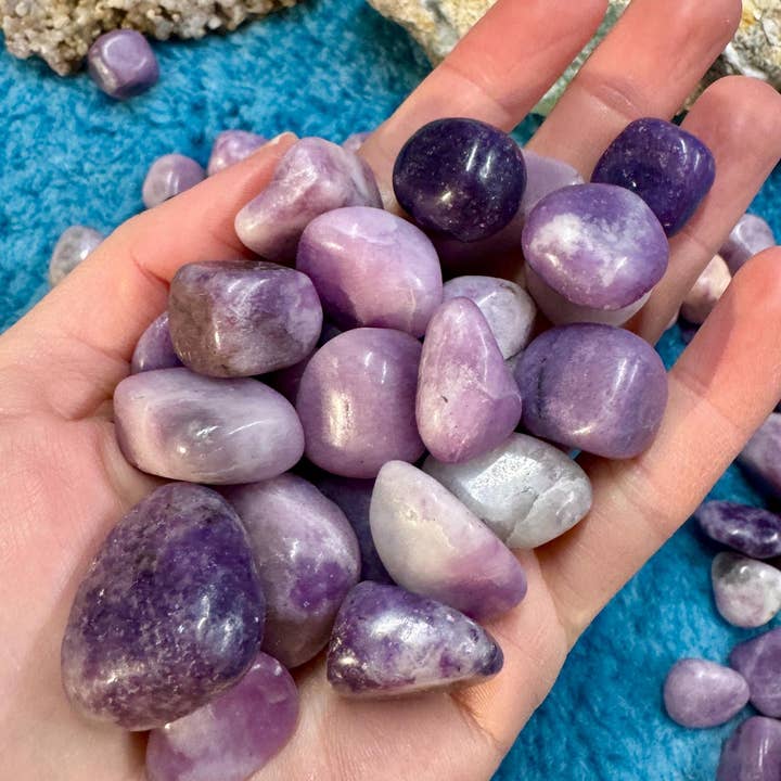 lepidolite tumble 15-25mm stone 0.6-1inch lepidolite gems UK and other Purchase Wholesale gem stones. Free Returns & Net 60 Terms on Faire trending on Faire.