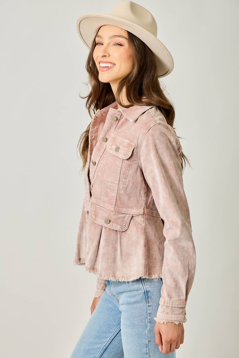 Mystree – wholesale Denim jacket – Women's – 61134 Washed Denim Peplum Jacket28