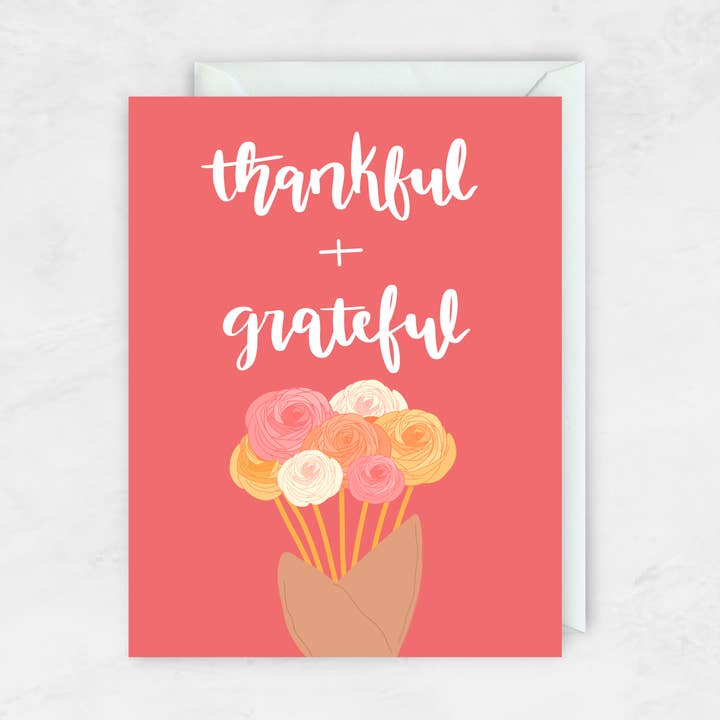 Reconnaissants + Reconnaissants pour la vente par E Calligraphy Cafe