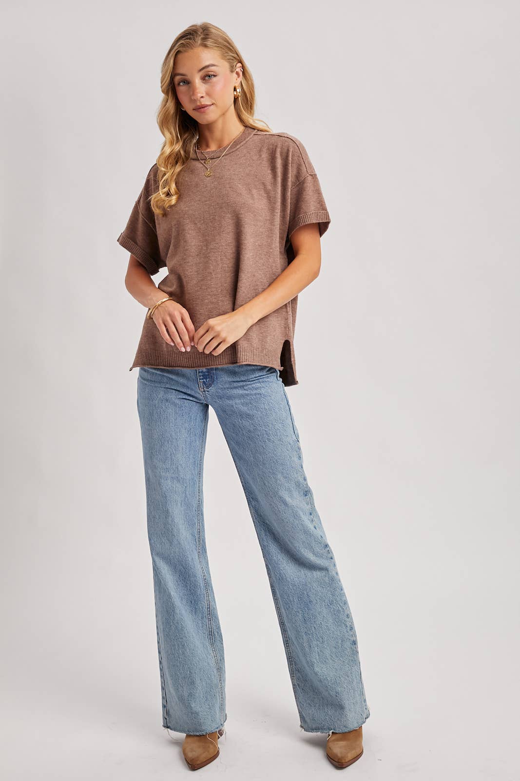 Bluivy - Venta al por mayor Jersey corto de punto - Mujer - CAMISETA DE PUNTO CON CUELLO REDONDO32