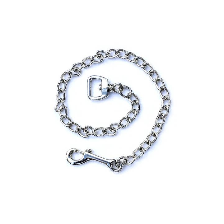 Lead/Stud Chain Nickel Plated with Bolt Snap and Swivel for wholesale by Smart Horse Gear