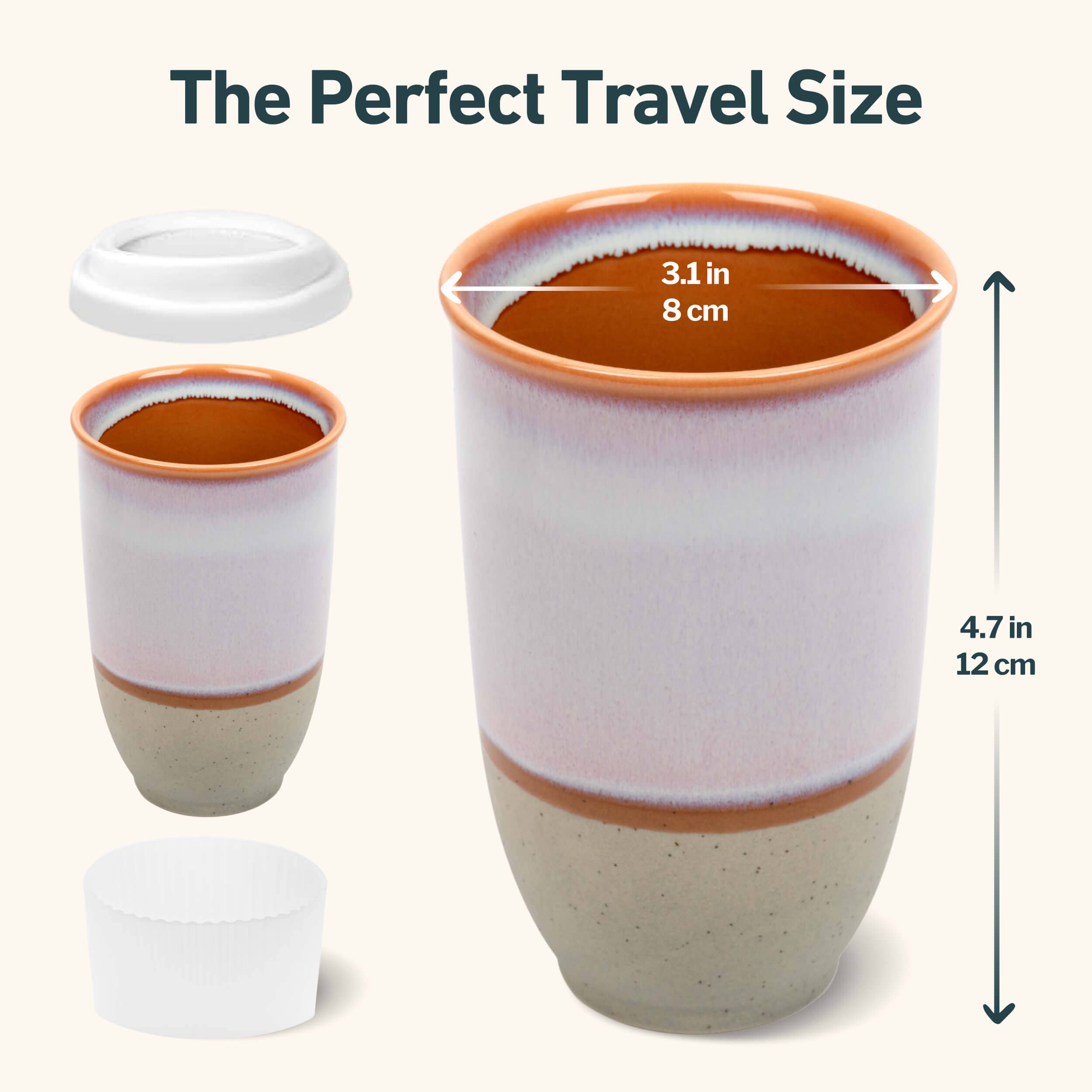 Nova Ceramics Travel Mugs - Wholesale Coffee Mug - Horizon Ceramic Travel Mug – 12oz with Lid & Sleeve3